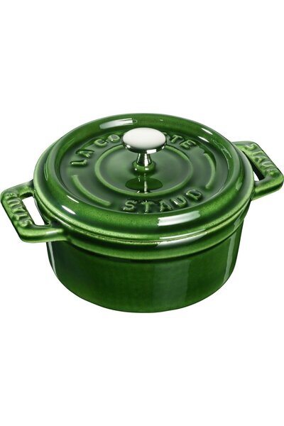 STAUB Mini Cocotte rotundă 10cm, verde busuioc, fontă