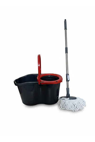 fabemol Döner Sıkmalı Teleskopik Sap Paspas Mop Yer Silme Kovası Temizlik Seti