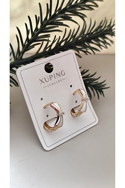 DİAVENTA TAKI VE AKSESUAR Xuping Vip Küpe - Zirkon Taşlı Fiyonk Model Gold Xu...