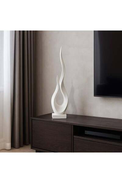 Oss elhetraf مجسم فايبر بشكل لهب بثلاثة ألوان – ديكور مودرن فاخر ارتفاع 56 سم...