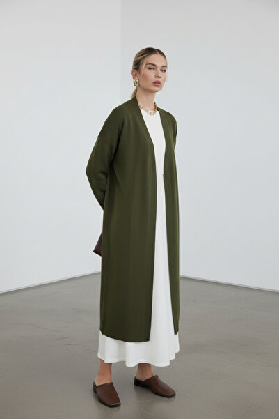 Molly Nelly Kadın Mevsimlik Merserize Görünümlü Uzun Triko Hırka