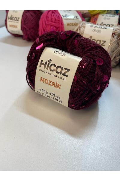 HİCAZ YARN %100 COTTON(PAMUK) BORDO, 3-6 MM PULLU ÖRGÜ &ÇANTA İPİ . YUMAKLAR ...