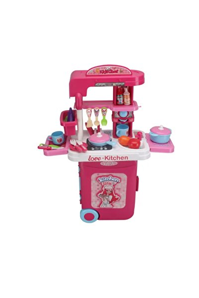 URBAN TOTS مجموعة مطبخ عربة كبيرة: لعبة مطبخ واقعية مع ملحقات ممتعة - DHT-RP-...