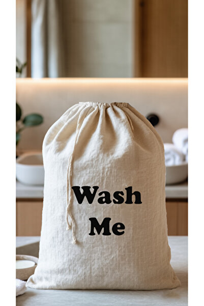 APRENDİ Wash Me Desenli Çok Amaçlı Kirli Çamaşır Torbası 50x70 (1 Adet)