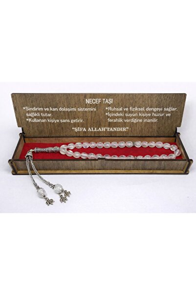 UMUTSONLİNE سبحة من حجر النيسيف الطبيعي، موديلات في علبة، مناسبة كهدية