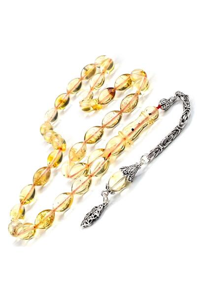 TESBİHCİBABA Tamamen Şeffaf Yapıda Su Damlası Kehribar Tesbih