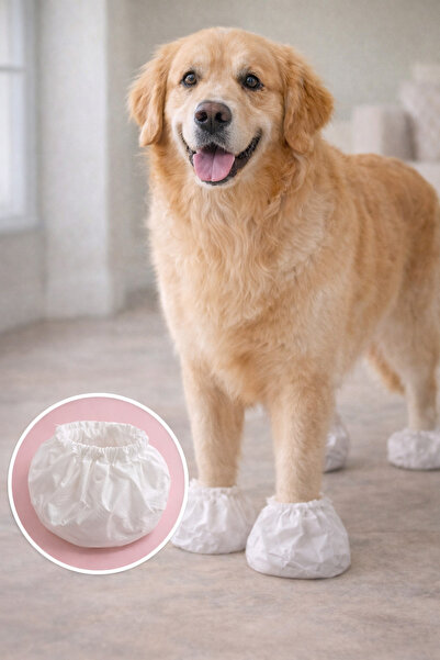 white guard Disposable Hygienic Paw Covers for Large Breed Dogs (Size m – L)
