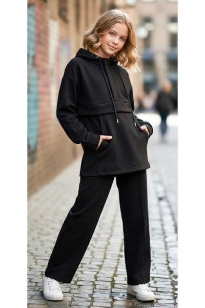 Asortix Devojčička kompaktna tunika od češljanog pamuka sa dva niti, gornji i...