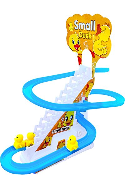 HaLVeY Eğitici Oyuncak Sarı Ördek Merdiven Tırmanma Oyuncak ( 3 Ördekli, Pill...