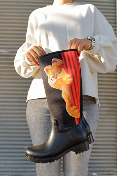 Sea&Blue Garfield Printed Waterproof Women's Rain Boots