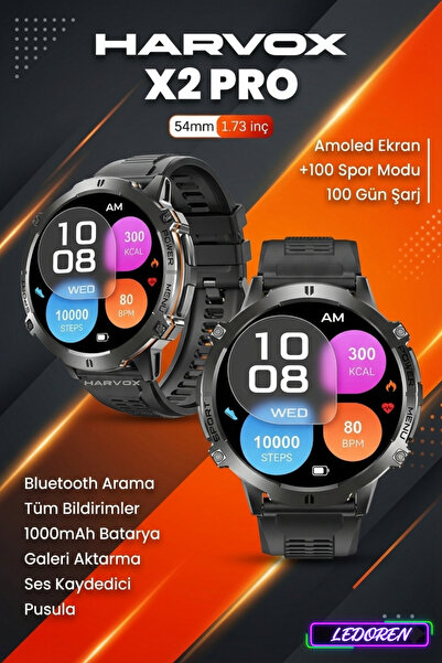 L'eDoren Watch X2 Pro HARVOX Akıllı Saat Iphone Ve Android Tüm Telefonlara Uy...