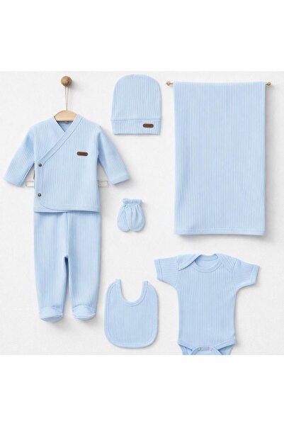 BYS BABY FASHION 7-Piece Cotton Newborn Baby Boy Hospital Discharge Set (with...