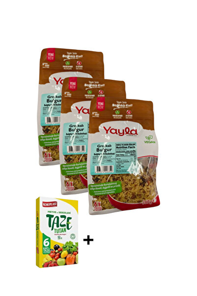 KMS HOME Yayla Vegan Greçkalı Bulgur 360 gr x 3 Adet