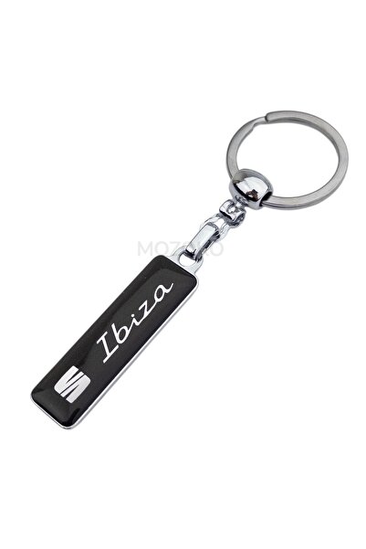 MOZOKO High Quality Black Seat Ibiza Logo Drop Printed Stylish Gift Car Keychain