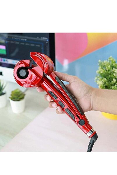 None Professional Hair Curler in Attractive Red - Long-lasting, Perfect Curls for All Hair Types