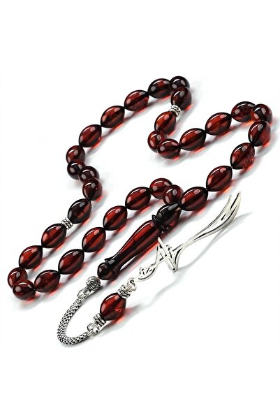 TESBİHCİBABA Baltık İncisi Zülfikar Tasarım Damla Kehhribar Tesbih