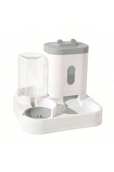 Choice موزع ومغذي مياه للقطط أوتوماتيكي يعمل بالجاذبية، لون رمادي، عبوة واحدة...