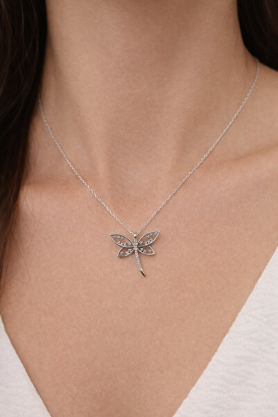 charmove ile kendinizi şımartın 925 Ayar Yusufçuk Figürlü Taşlı Gümüş Kolye –...