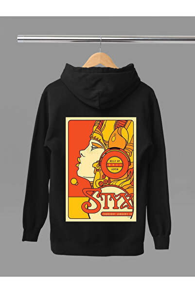 MAGORS Styx the Band Printed Cotton Long Sleeve Fleece-Lined 3 Thread Hooded Rock Sweatshirt