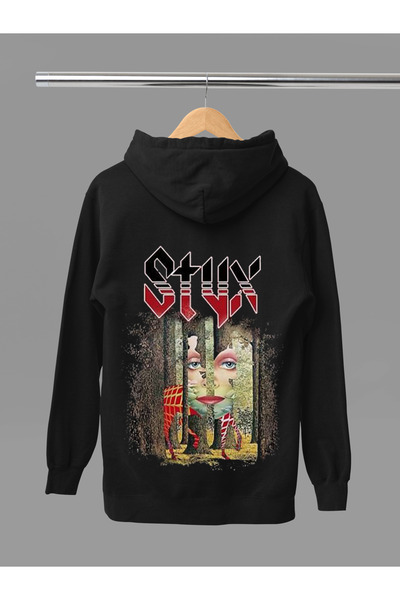 MAGORS Styx the Band Printed Cotton Long Sleeve Fleece-Lined 3 Thread Hooded Rock Sweatshirt