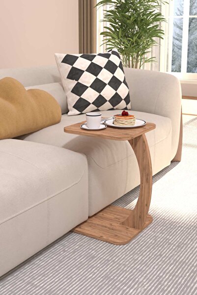 ED PET DİZAYN C Sehpa Tekerlekli Koltuk Sehpası Yan Sehpa Servis Sehpası Dikd...