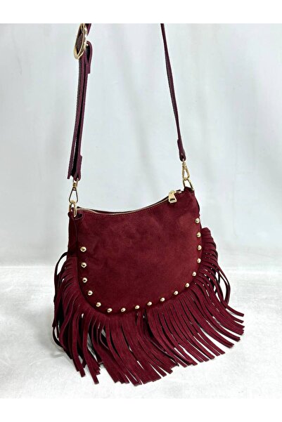 My Easy Shop Geantă pentru femei MesBag din piele de căprioară autentică