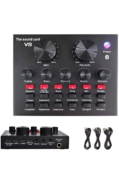 festive Gallery V8 Multi-functional Live Sound Card USB Audio Interface
