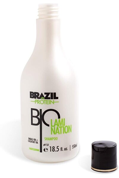 Brazil Protein برازيل بروتين بيولاميناشن شامبو الشعر- 550 مل بخلاصة زيت الباباسو وزيت جوز الهند.