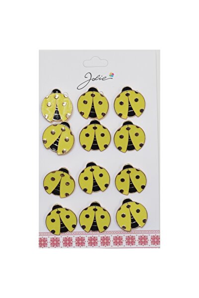 Flippy Set 12 Brose Martisor pentru Copii Buburuza cu Puncte Aurii,Jolie