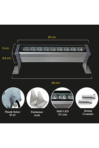 Genel Markalar 30 cm 9 W Wallwasher ( Duvar Boyama)