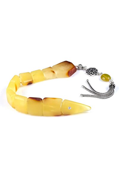 TESBİHCİBABA Unique Product Father's Workshop Craftsmanship Fish Drop Amber Prayer Beads