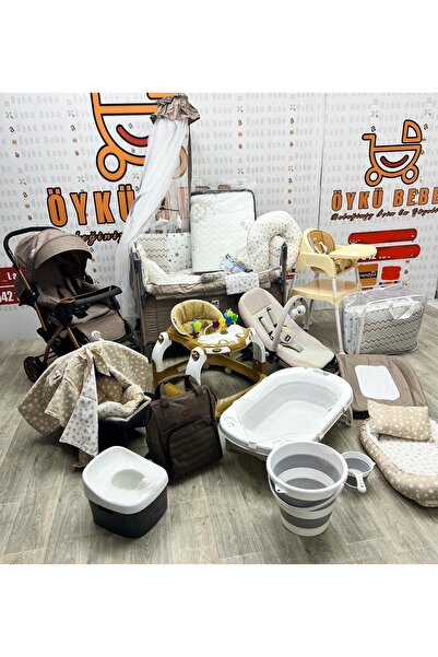 ÖYKÜ BEBEK DUNYASI CoolBaby Yeni Doğan Bebek Çeyiz Seti Full Set 32 Parça