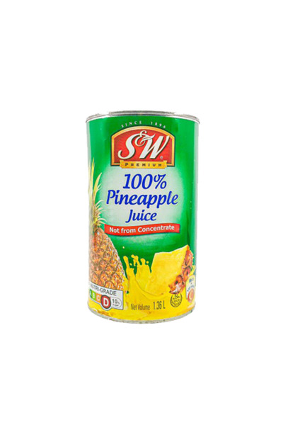 S&W 100% Pineapple Juice 1.36L No Added Sugar