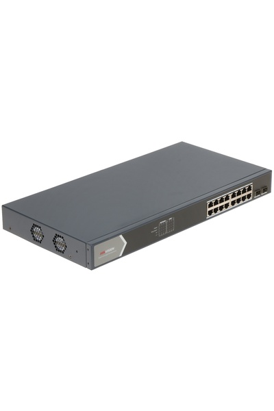 Hikvision محول شبكة DS-3E1518P-SI بـ 16 منفذ POE 10/100/1000 و2xSFP بقوة 250 واط