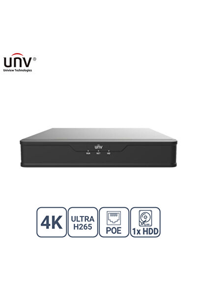Uniview NVR301-04S3-P4 4 Channel POE VGA/HDMI H.265+ NVR Recording Device