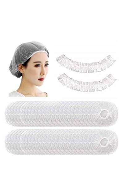lavish Disposable Shower Caps - 200Pcs Hair Processing Clear Plastic Caps