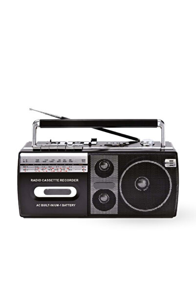 ETT Siyah Kaset Çalar - Bluetooth Usb Tf Aux Fm Özellikli