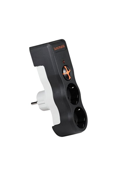 Tunçmatik Powersurge Tsk19022 1050 Joules 2-Piece Black Surge Protected Socket