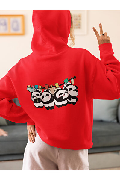 stil x Cute Pandas Printed Women's Sweatshirt