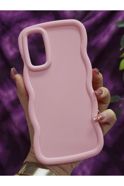 Magic Ring Samsung Galaxy S20 FE Uyumlu Yumuşak Dokulu Dalga Kenarlı Pudra Pe...