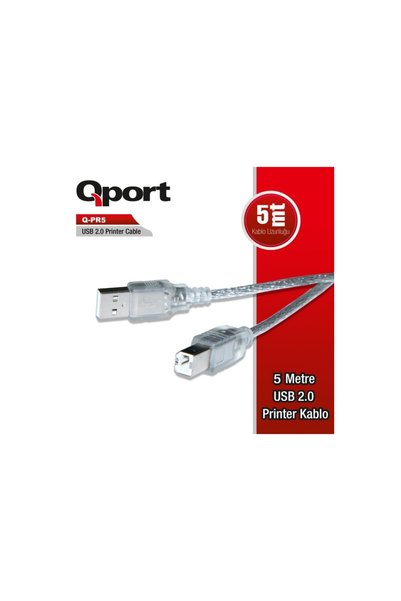 Universal كابل الطابعة QPORT Q-PR5 USB 2.0 بطول 5 أمتار