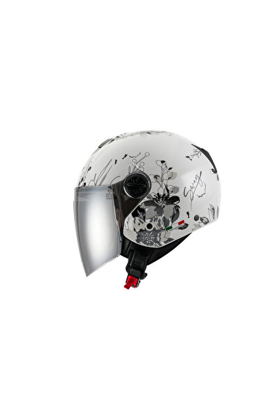 Sway SW 715 IRIS Grey Yarım Kask (Gümüş Vizörlü)