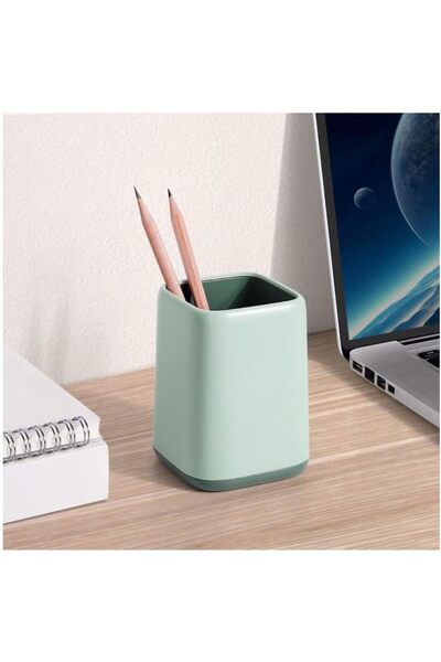 Limmy Colorful Plastic Desktop Pen Holder Kawaii Single-Eyed Stylish Pen Holder - Green
