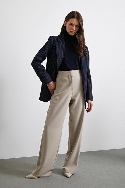 TRENDQUEL High Waist Wide Leg Pants Mink