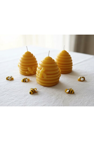 MUMICA El Yapımı Tekli Kovan Şekilli Bal Kokulu Soya Mumu – Doğal ve Dekoratif |