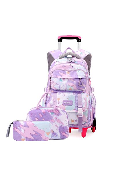 Generic 4-in-1 Kids Trolley Backpack Set