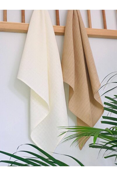 Hubb بطانية أطفال بنات وأولاد من الموسلين العضوي باللون الأصفر الخردل 85 سم