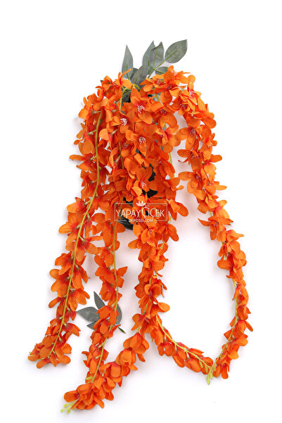 Yapay Çiçek Deposu Yapay Çiçek 5li Sarkan Sümbül 90 cm Turuncu