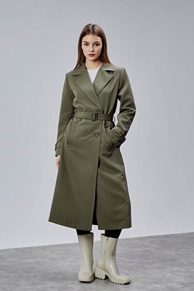 Bolivente Victoria Khaki Belted Regular Trench Coat