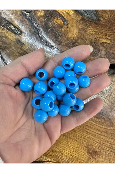 Gönülden Tasarım 20 Pieces Plastic Blue Beads Set 1 cm